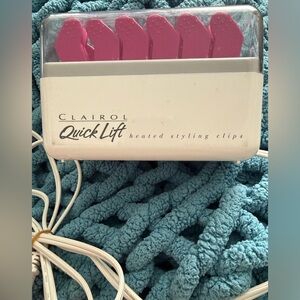 VTG Clairol Quick Lift Heated Styling Clips Pink 90s